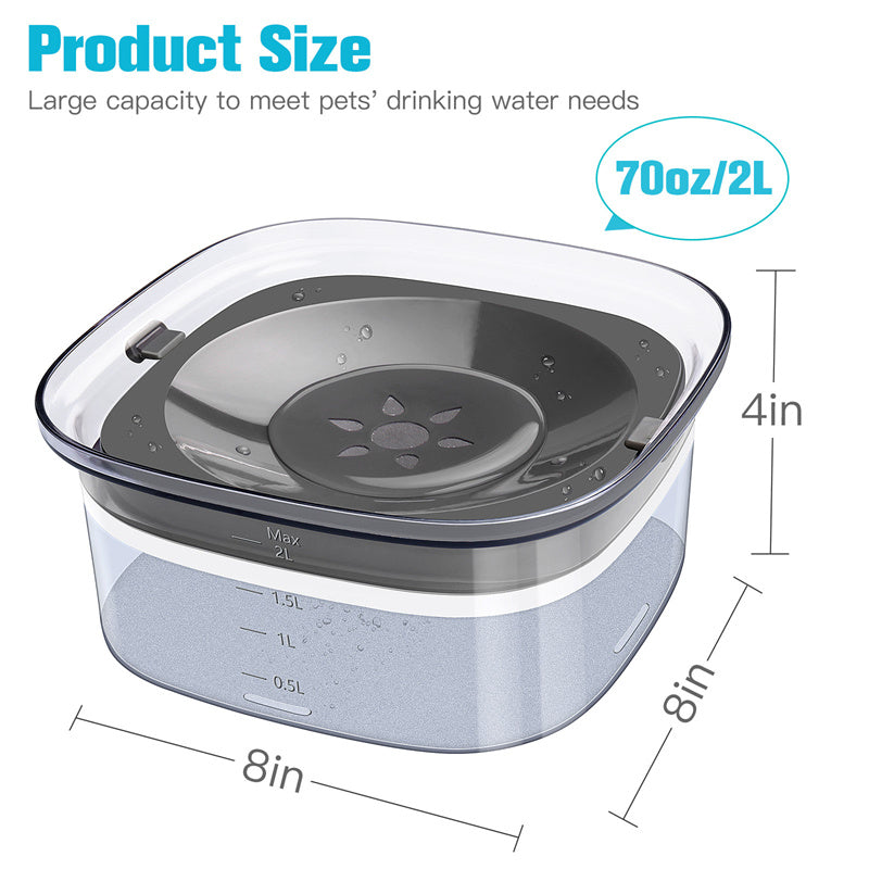 Non-Drip Pet Cat Dog Water Bowl
