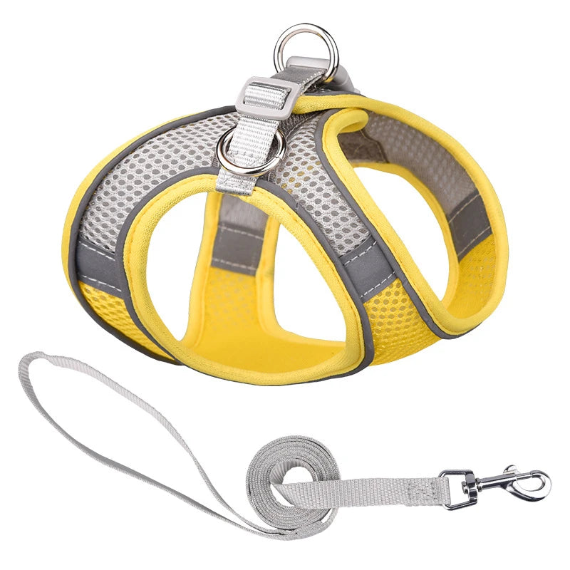 Breathable Dog Vest with Reflective Rope for XXS-L Small Breeds