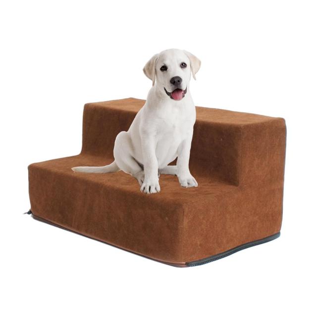 Pet Stairs Cat Dog Stair Steps 2-Story Stairs Deer Velvet Holster Dog Stairs Anti-slip Removable Dogs Bed Stairs Pet Supplies
