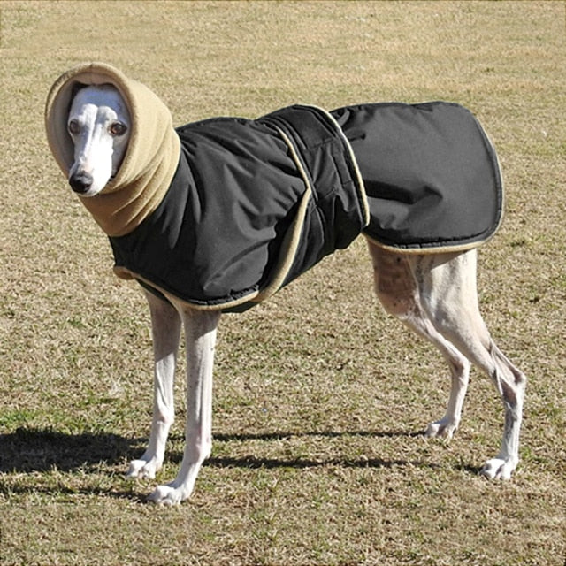 Super Warm Thick Dog Clothes Waterproof Dog Coat Jacket For Medium Large Dogs Greyhound Wolfhound Shepherd Clothing