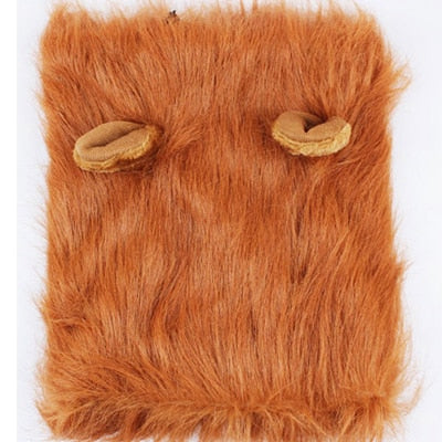 Cute Pet Cosplay Clothes Transfiguration Costume Lion Mane Winter Warm Wig Cat Large Dog Party Decoration With Ear Pet Apparel