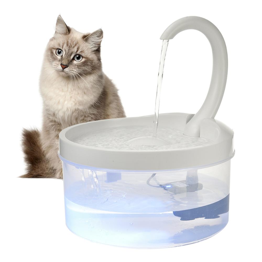 2L Pet Cat Fountain LED Blue Light USB Powered Automatic Water Dispenser Cat Feeder Drink Filter For Cats Dogs Pet Supplier