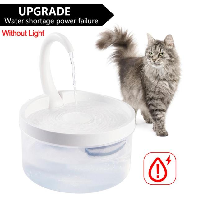 2L Pet Cat Fountain LED Blue Light USB Powered Automatic Water Dispenser Cat Feeder Drink Filter For Cats Dogs Pet Supplier
