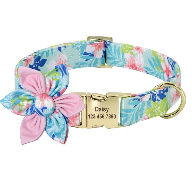 Dog Accessories Pet Puppy Cat Collar Custom Nylon Printed Dog Nameplate Collar Personalized Engraved ID Tag Collars Small Dogs
