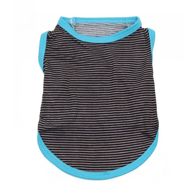 Summer Striped Dog Shirt Cotton Casual Pet Vest Comfortable Dog Costume Puppy T-Shirt Breathable Dog Clothes