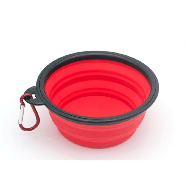 1000ML Silicone Dog Feeder Portable Bowl Folding Cat Bowl Travel Dog Feeding Supplies Food Water Container Pet Accessories