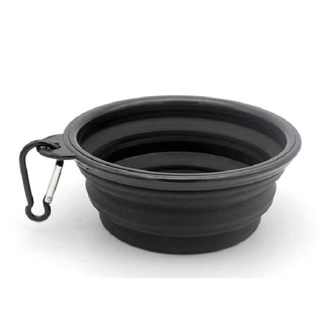 1000ML Silicone Dog Feeder Portable Bowl Folding Cat Bowl Travel Dog Feeding Supplies Food Water Container Pet Accessories