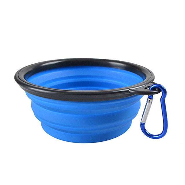 1000ML Silicone Dog Feeder Portable Bowl Folding Cat Bowl Travel Dog Feeding Supplies Food Water Container Pet Accessories