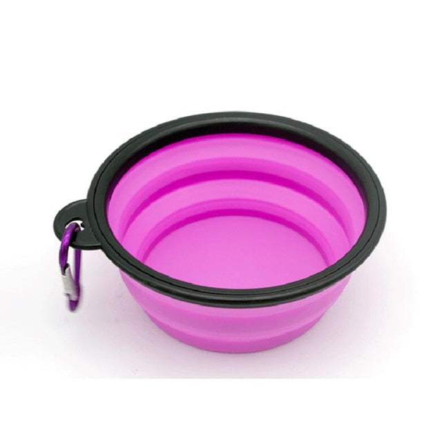 1000ML Silicone Dog Feeder Portable Bowl Folding Cat Bowl Travel Dog Feeding Supplies Food Water Container Pet Accessories