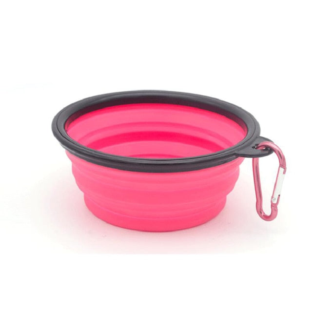 1000ML Silicone Dog Feeder Portable Bowl Folding Cat Bowl Travel Dog Feeding Supplies Food Water Container Pet Accessories