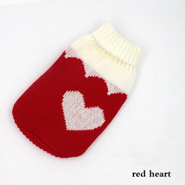 Winter Cartoon Cat Dog Clothes Warm Christmas Sweater For Small Yorkie Pet Clothing Coat Knitting Crochet Cloth XS-3XL