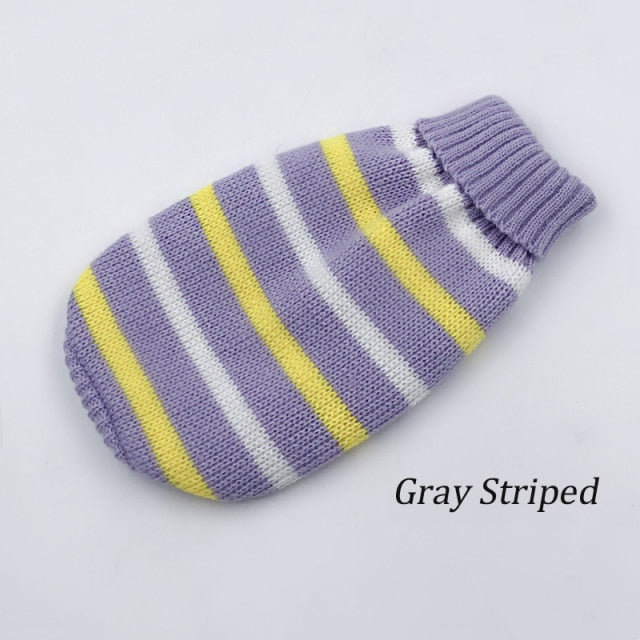 Winter Cartoon Cat Dog Clothes Warm Christmas Sweater For Small Yorkie Pet Clothing Coat Knitting Crochet Cloth XS-3XL