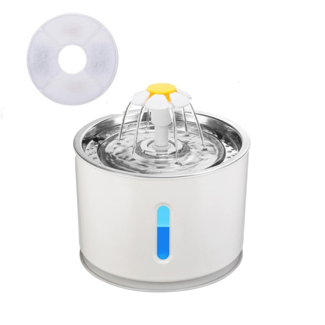 Automatic Pet Cat Water Fountain Dispenser USB LED 2.4L Ultra Quiet Dog Drinking Bowl Drinker Feeder Bowl Pet Drinking Feeder
