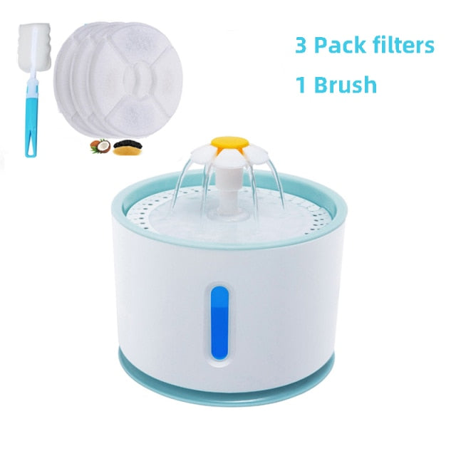 Automatic Pet Cat Water Fountain Dispenser USB LED 2.4L Ultra Quiet Dog Drinking Bowl Drinker Feeder Bowl Pet Drinking Feeder