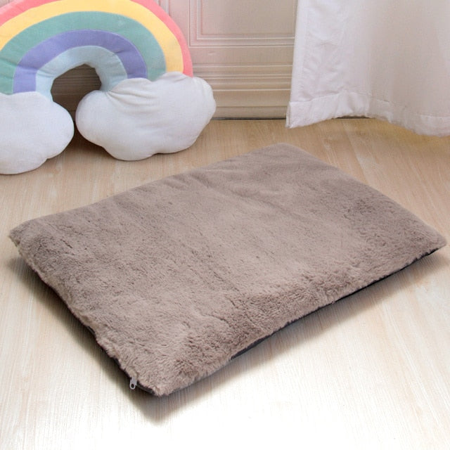 Soft Dog Cat Bed Mat Warm Pet Dog House Soft Fleece Puppy Sleeping Cushion Nest Mattress Autumn Winter Sofa Beds Kennel Washable