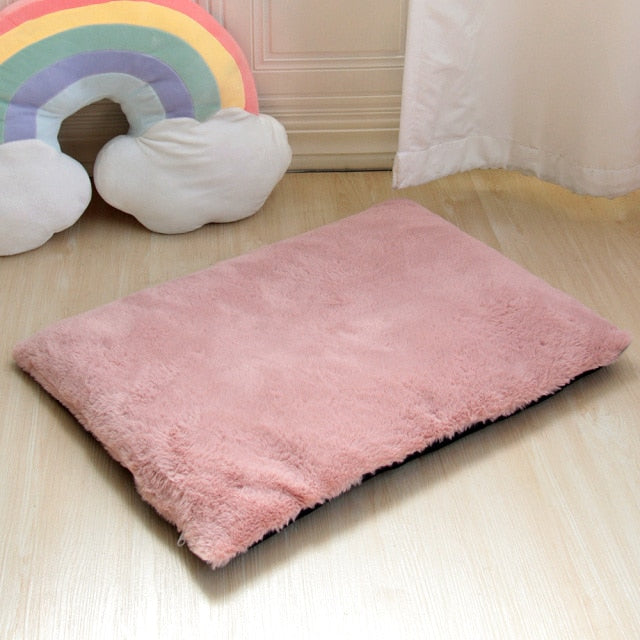 Soft Dog Cat Bed Mat Warm Pet Dog House Soft Fleece Puppy Sleeping Cushion Nest Mattress Autumn Winter Sofa Beds Kennel Washable
