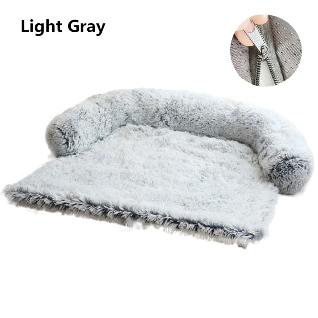 Large Fluffy Dog Sofa Bed Cover Calming Plush Mat Dog Beds and Houses Warm Kennel Pet Cat Puppy Cushion Dog Accessories