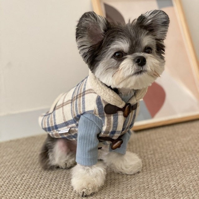 Coat Cotton Dog Clothes Thicken Jackets for Dogs Clothing Pet Outfits Velvet Cute Autumn Winter Warm Yorkies Beige Boy Mascotas