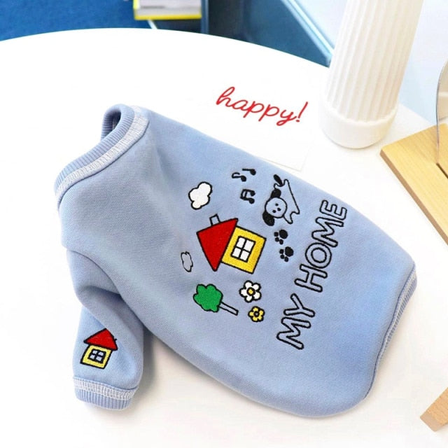 Puppy Coat for Autumn and Winter Padded Pet Cotton-padded Coat Solid Color Dog Clothes Warm Pet Dog Cotton-Padded Jacket