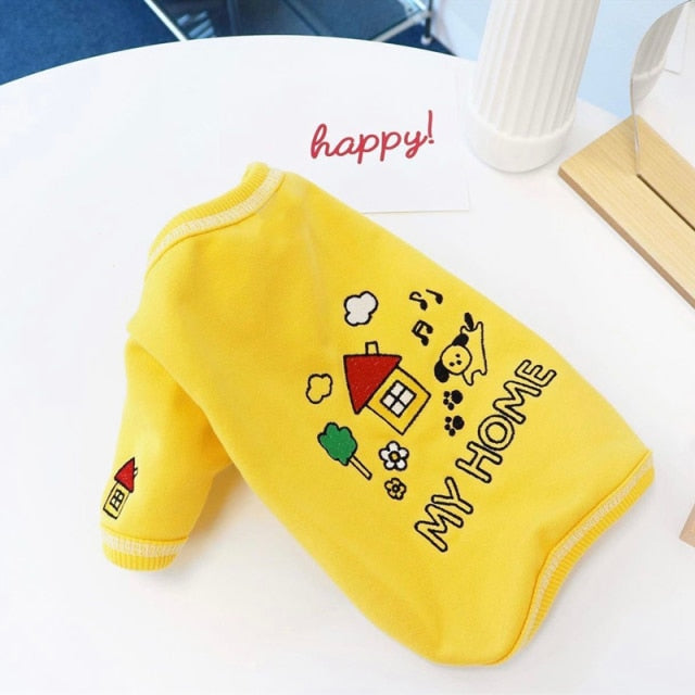 Puppy Coat for Autumn and Winter Padded Pet Cotton-padded Coat Solid Color Dog Clothes Warm Pet Dog Cotton-Padded Jacket