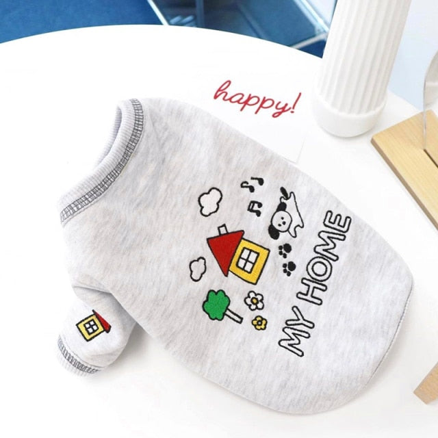 Puppy Coat for Autumn and Winter Padded Pet Cotton-padded Coat Solid Color Dog Clothes Warm Pet Dog Cotton-Padded Jacket