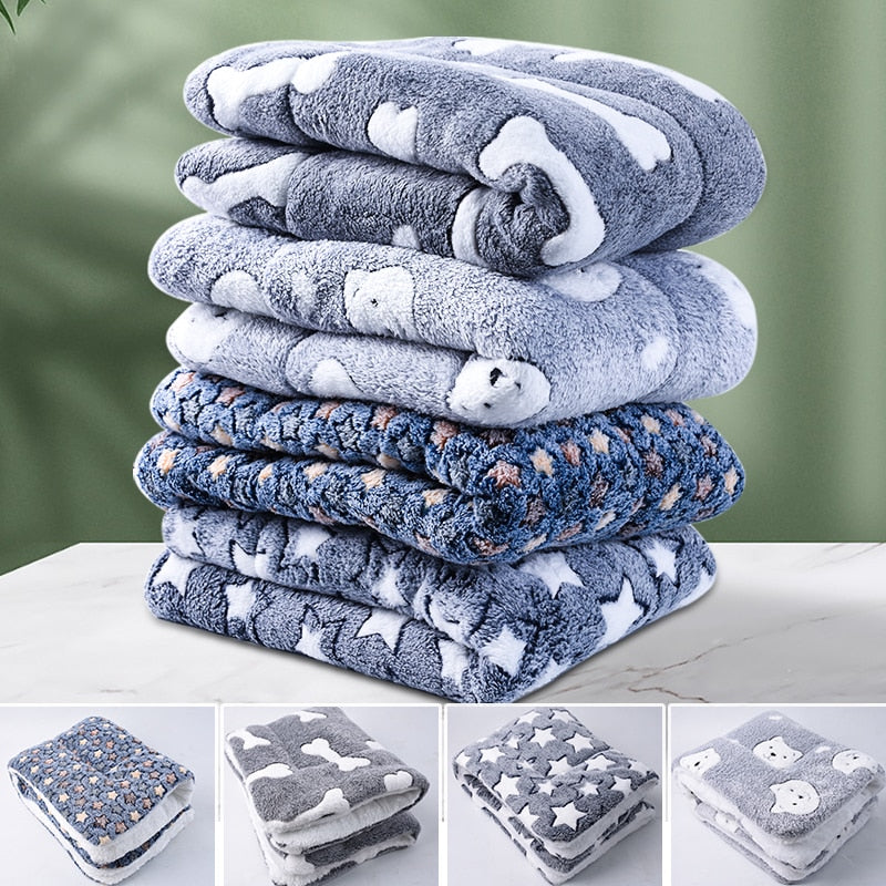 Plush Dog Cat Mat Soft Blanket Dog Pet Blanket Bed Accessories Pet Supplies Keep Warm In Winter Soft Pet Soft Blanket