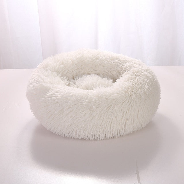 Super Soft Cat Bed Round Fluffy Dog Sleeping Basket Long Plush Warm Pet Mat Cute Lightweight Comfortable Touch Kennel Large Dog