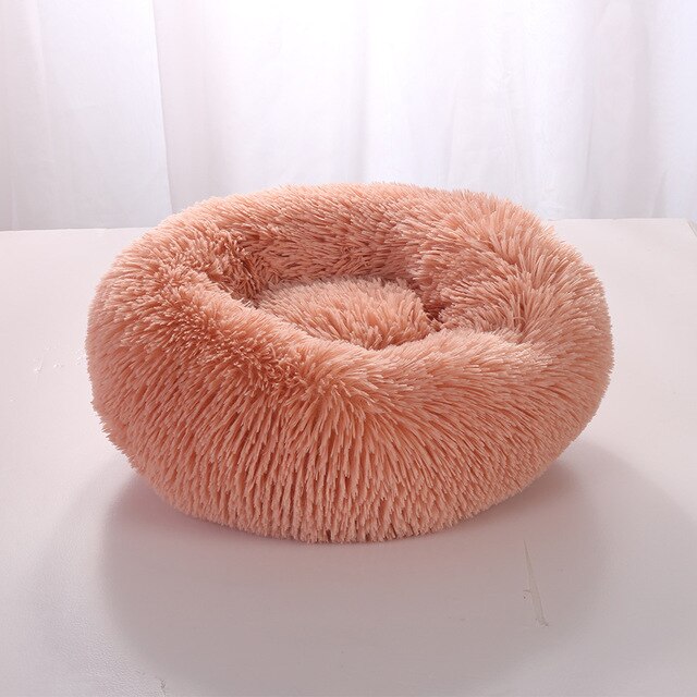 Super Soft Cat Bed Round Fluffy Dog Sleeping Basket Long Plush Warm Pet Mat Cute Lightweight Comfortable Touch Kennel Large Dog