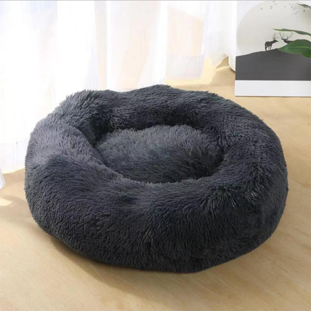 Super Soft Cat Bed Round Fluffy Dog Sleeping Basket Long Plush Warm Pet Mat Cute Lightweight Comfortable Touch Kennel Large Dog