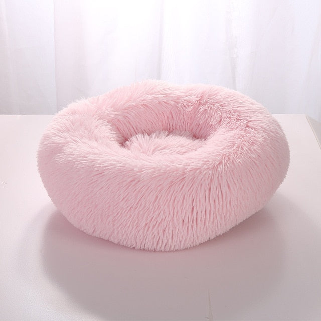 Super Soft Cat Bed Round Fluffy Dog Sleeping Basket Long Plush Warm Pet Mat Cute Lightweight Comfortable Touch Kennel Large Dog