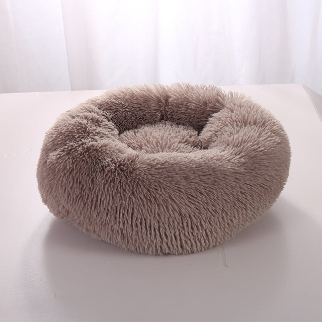 Super Soft Cat Bed Round Fluffy Dog Sleeping Basket Long Plush Warm Pet Mat Cute Lightweight Comfortable Touch Kennel Large Dog