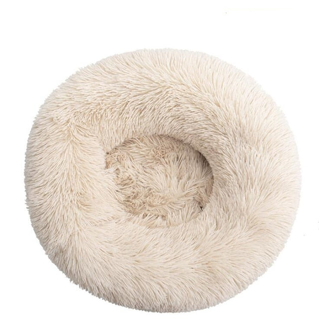 Super Soft Cat Bed Round Fluffy Dog Sleeping Basket Long Plush Warm Pet Mat Cute Lightweight Comfortable Touch Kennel Large Dog