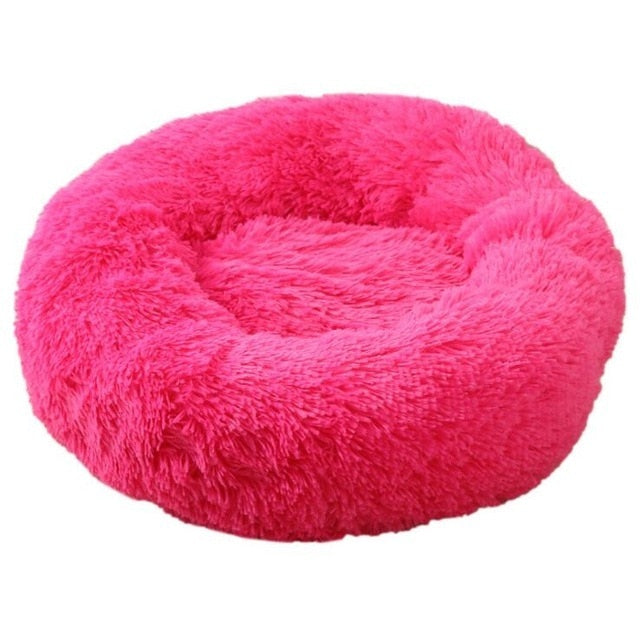 Super Soft Cat Bed Round Fluffy Dog Sleeping Basket Long Plush Warm Pet Mat Cute Lightweight Comfortable Touch Kennel Large Dog