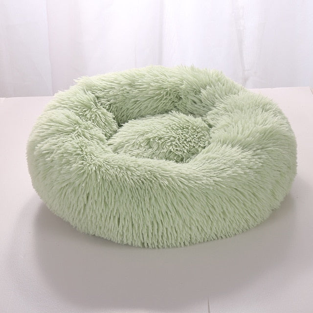 Super Soft Cat Bed Round Fluffy Dog Sleeping Basket Long Plush Warm Pet Mat Cute Lightweight Comfortable Touch Kennel Large Dog