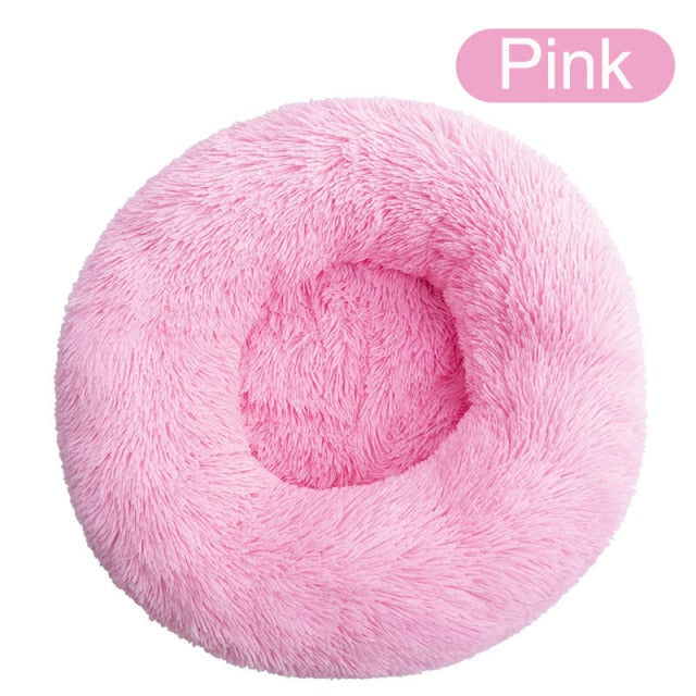 Super Soft Cat Bed Round Fluffy Dog Sleeping Basket Long Plush Warm Pet Mat Cute Lightweight Comfortable Touch Kennel Large Dog