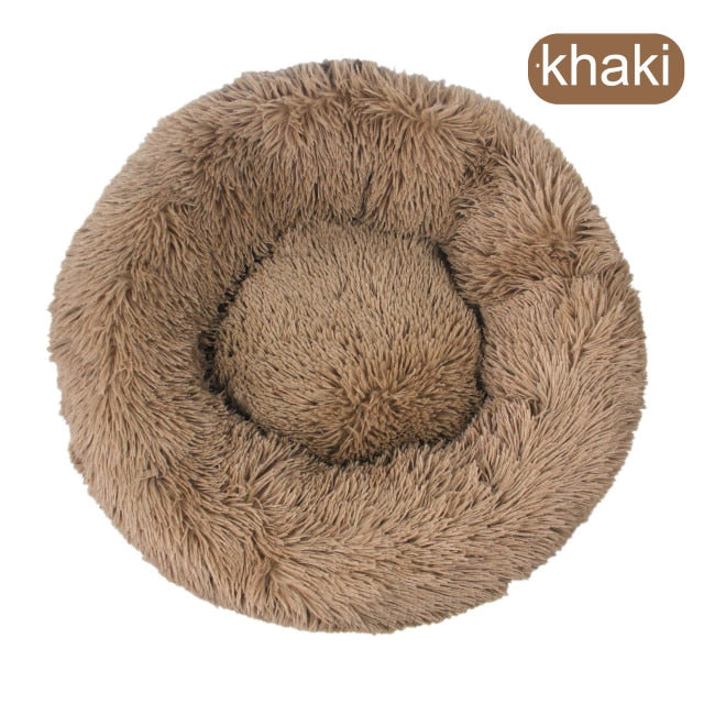 Super Soft Cat Bed Round Fluffy Dog Sleeping Basket Long Plush Warm Pet Mat Cute Lightweight Comfortable Touch Kennel Large Dog