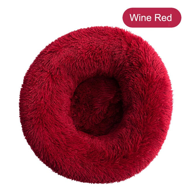 Super Soft Cat Bed Round Fluffy Dog Sleeping Basket Long Plush Warm Pet Mat Cute Lightweight Comfortable Touch Kennel Large Dog