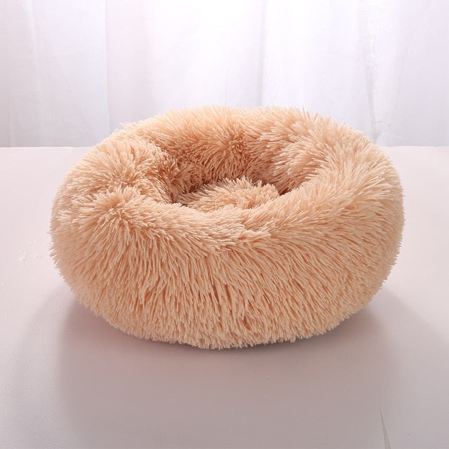 Super Soft Cat Bed Round Fluffy Dog Sleeping Basket Long Plush Warm Pet Mat Cute Lightweight Comfortable Touch Kennel Large Dog