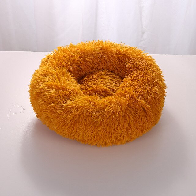 Super Soft Cat Bed Round Fluffy Dog Sleeping Basket Long Plush Warm Pet Mat Cute Lightweight Comfortable Touch Kennel Large Dog