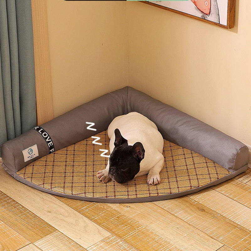 Pet Bed Cool Mat Summer Keep Cool Ice Cooling Mat For Dog Supplies Sleeping Pad With Pillow Washable Pet Sofa Mat Dog Blanket