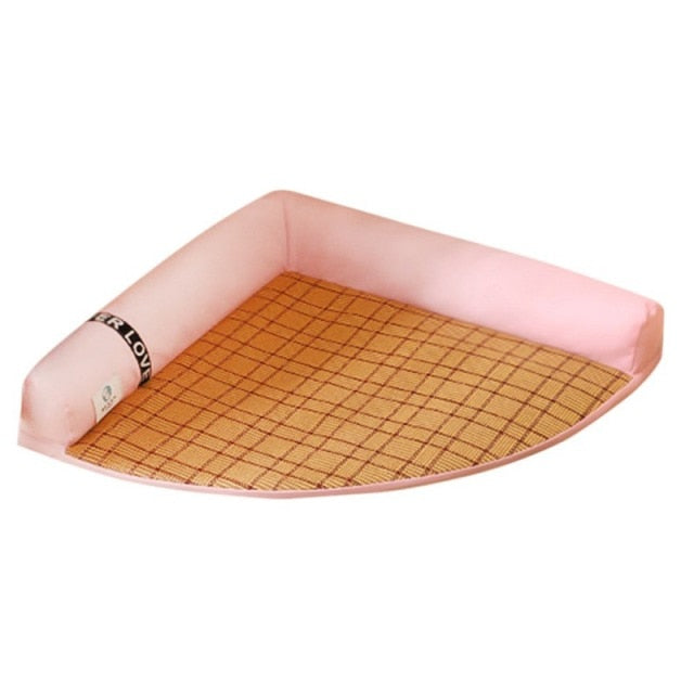 Pet Bed Cool Mat Summer Keep Cool Ice Cooling Mat For Dog Supplies Sleeping Pad With Pillow Washable Pet Sofa Mat Dog Blanket