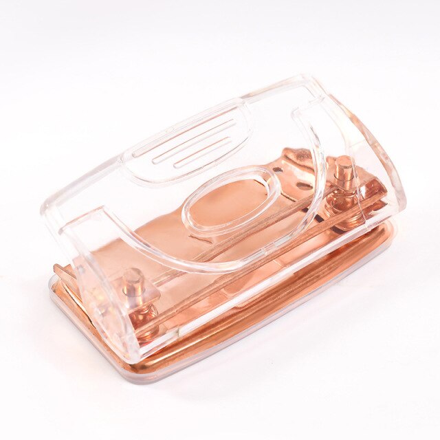 Transparent Rose Gold Office Supplies Color Scissors Colorful Stapler Punch Nail Art Scrub