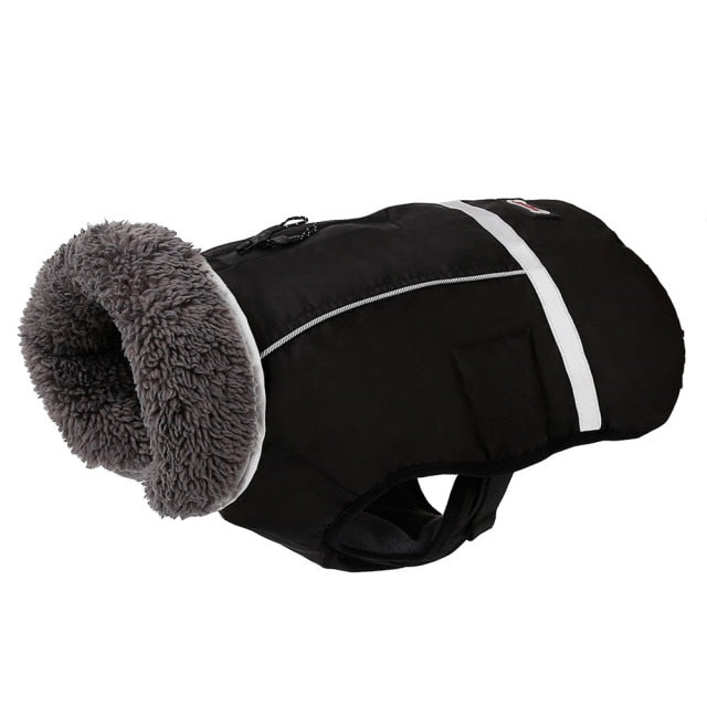 Designer Winter Dog Clothes Waterproof Reflective Dog Padded Jackets for Medium Large Dogs Warm Thick Fleece Pet Coat Adjustable