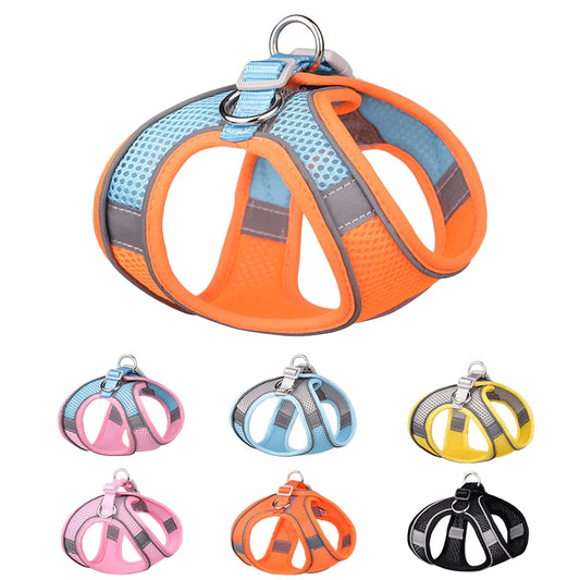 Breathable Dog Vest with Reflective Rope for XXS-L Small Breeds