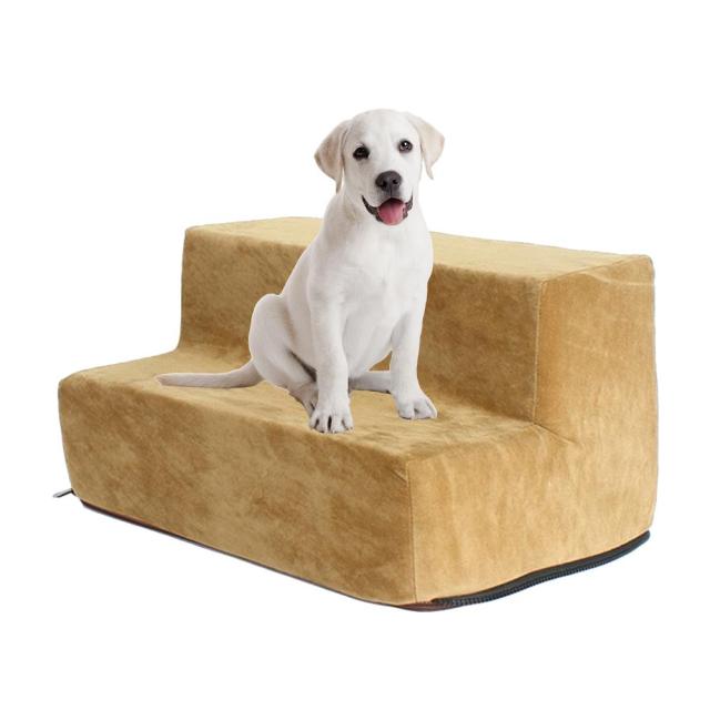 Pet Stairs Cat Dog Stair Steps 2-Story Stairs Deer Velvet Holster Dog Stairs Anti-slip Removable Dogs Bed Stairs Pet Supplies
