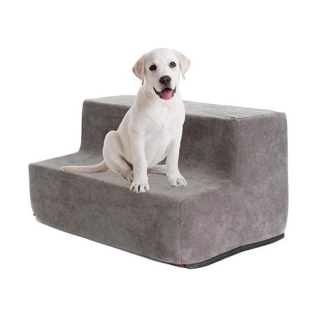 Pet Stairs Cat Dog Stair Steps 2-Story Stairs Deer Velvet Holster Dog Stairs Anti-slip Removable Dogs Bed Stairs Pet Supplies