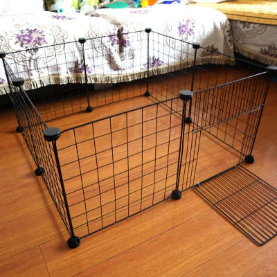 Small Animal Cage Foldable Pet Dogs Playpen Crate Fence Puppy Kennel House Exercise Training Cage Puppy Kitten Space Dog Supplie