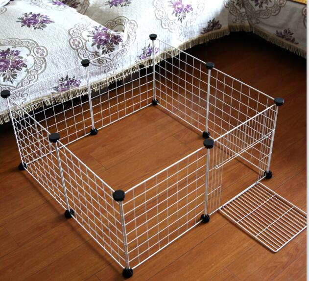 Small Animal Cage Foldable Pet Dogs Playpen Crate Fence Puppy Kennel House Exercise Training Cage Puppy Kitten Space Dog Supplie