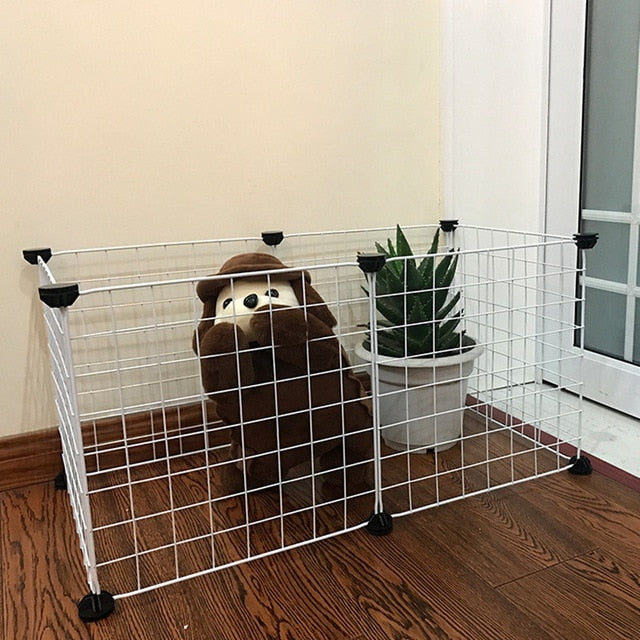Small Animal Cage Foldable Pet Dogs Playpen Crate Fence Puppy Kennel House Exercise Training Cage Puppy Kitten Space Dog Supplie