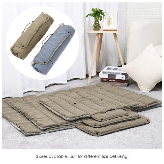 Pet Dog Beds For Dog Foldable Dog Cat Mats Soft Portable Pet Cushion Convenience Carry Puppy Big Bed Warm Thick Travel Essential